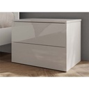 SET 2 CHEVETS 2 TIROIRS-579021-11-BLANC BRILLANT-TROPEA