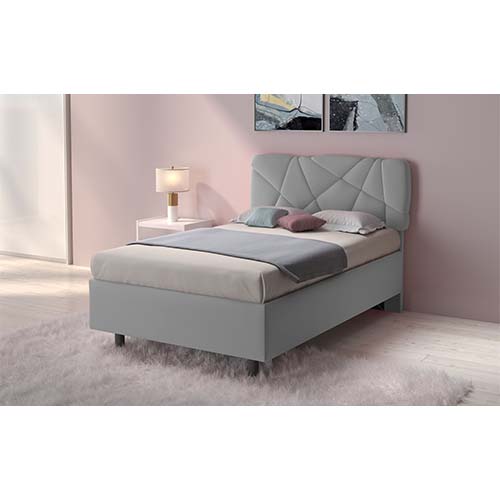 LIT 120*200 CM-AVEC COFFRE-LYCRA GRIS LIGHT-622617-52C-POP