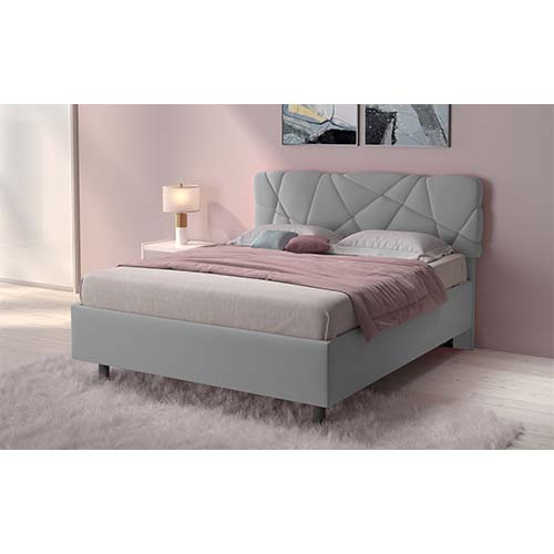 LIT 160*200 CM-AVEC COFFRE-LYCRA AVEC COFFRE-LYCRA GRIS LIGHT-622617-56C-POP
