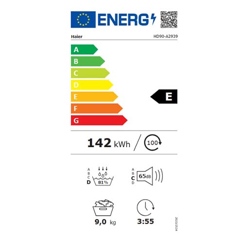 SL 9KG PAC E °HAIER HD90-A2939-S
