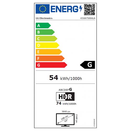 TV UHD 4K 108CM G °°°LG 43UA75