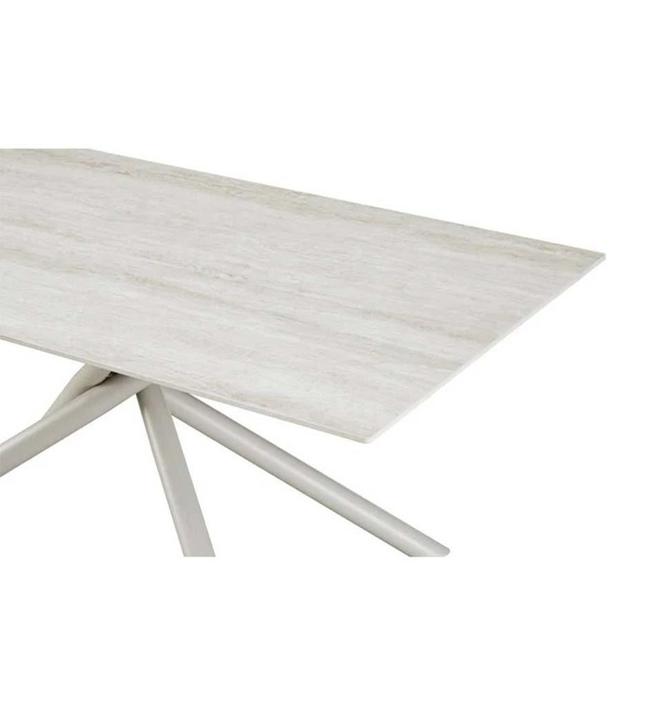TABLE CERAMIQUE 180CM FIXE -TRAVERTIN-25709TR-FARO