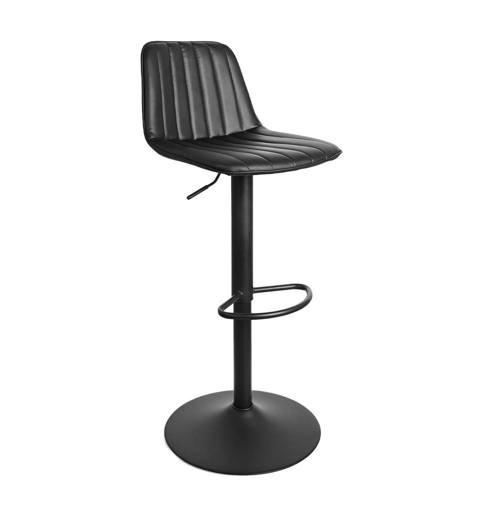 #TABOURET DE  BAR PU  NOIR ROADSTER 416153