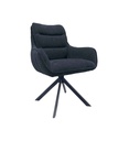 FAUTEUIL BRIDGE PIVOTANT 180°-TISSU BLEU NUIT-52957BN -BONIFACIO