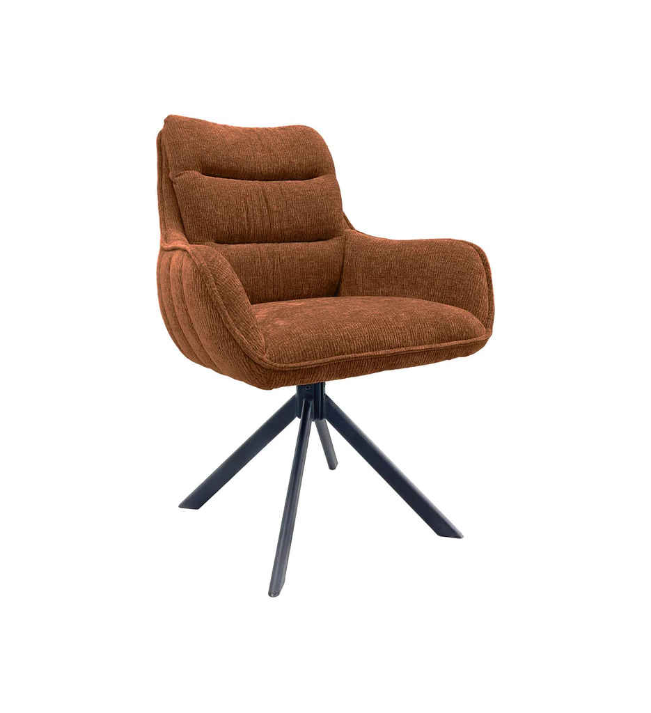 FAUTEUIL BRIDGE PIVOTANT 180°-TISSU TERRACOTTA-52957TC-BONIFACIO