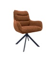 FAUTEUIL BRIDGE PIVOTANT 180°-TISSU TERRACOTTA-52957TC-BONIFACIO