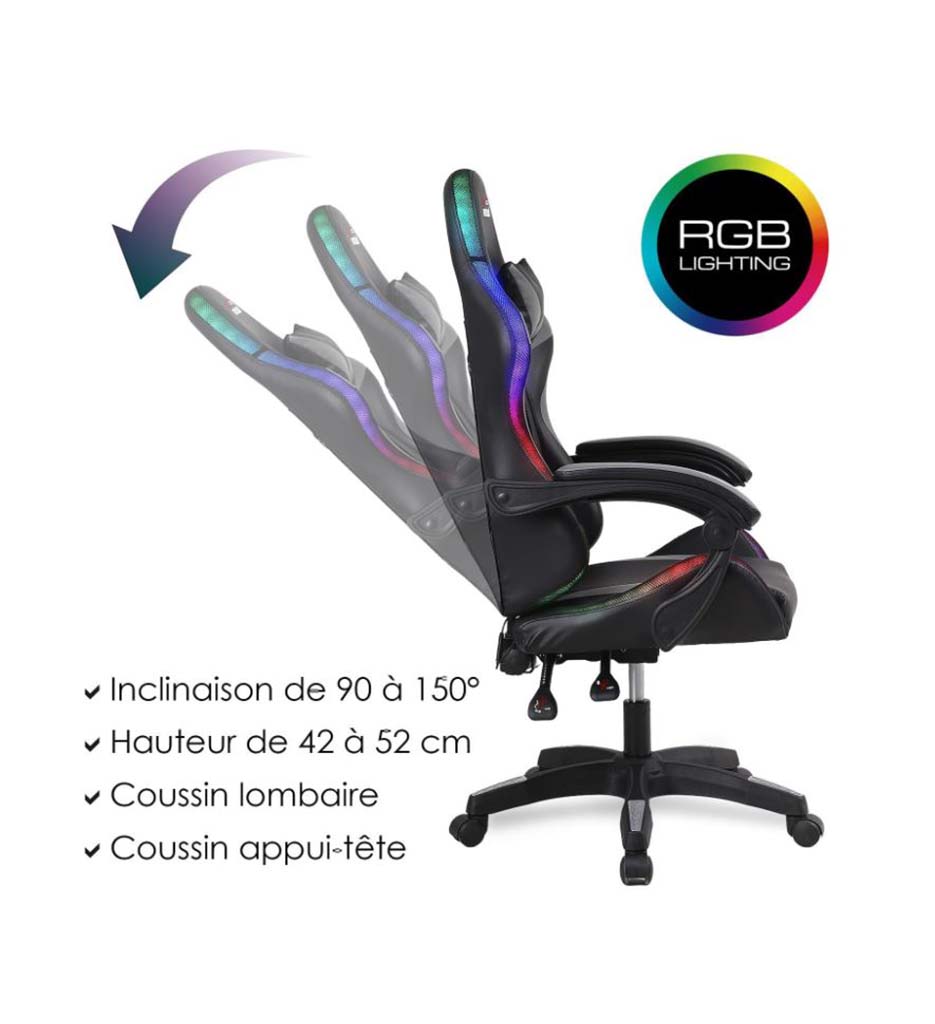 #Fauteuil de bureau AMSTRAD AMS900LED