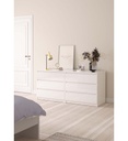 COMMODE 6 TIROIRS HINA BLANC LAQUE TV 76232uu