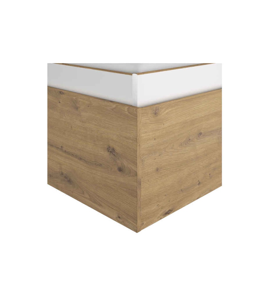 #LIT 160*200 CM-FONCTION-2 TABLETTES (CHEVET)+CASIERS DE RANGEMENTS+TIROIR-1E71036-ANAIS