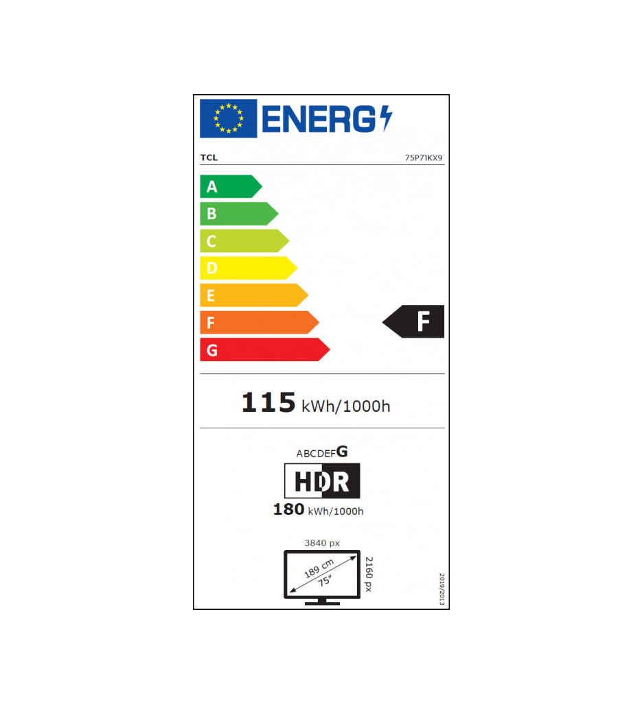 TV QLED 189CM F °TCL 75P71K