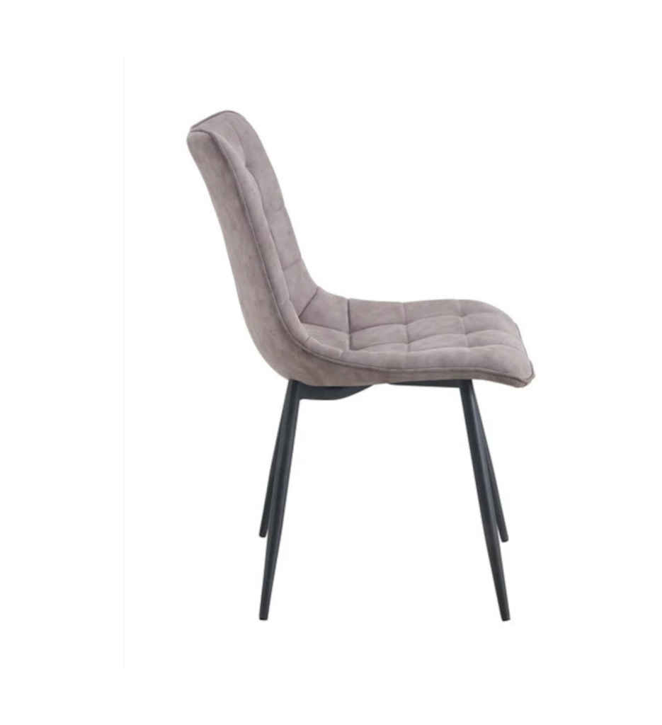 #CHAISE TISSU TAUPE-15656TA-NADIA