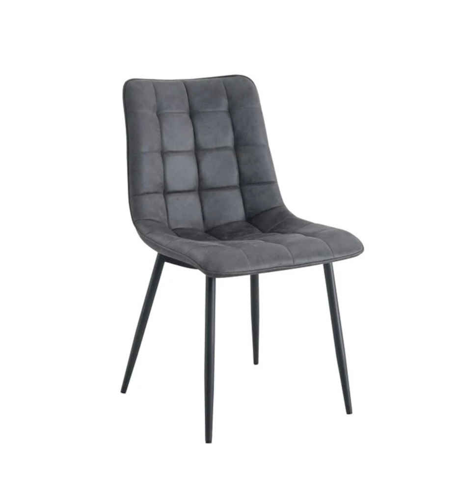 #CHAISE TISSU GRIS-15656GR-NADIA