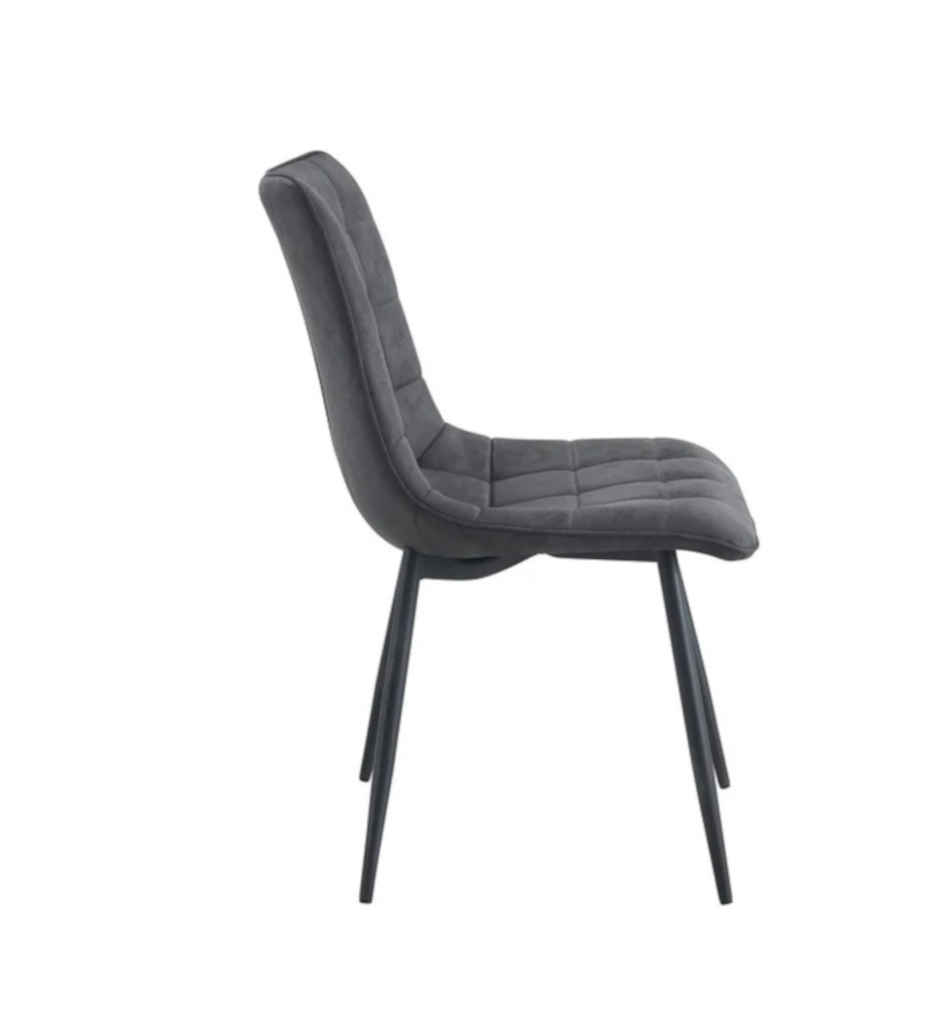 #CHAISE TISSU GRIS-15656GR-NADIA