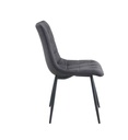 #CHAISE TISSU GRIS-15656GR-NADIA
