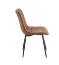 #CHAISE TISSU MARRON-15656CO -NADIA