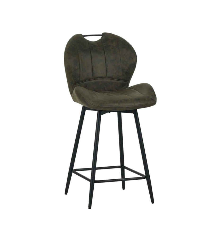 #TABOURET DE BAR VERT KAKI-16237KA-BURTON
