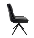#CHAISE ROTATIVE 180° EN CUIR NOIR-52958NO-MILANO CUIR