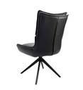#CHAISE ROTATIVE 180° EN CUIR NOIR-52958NO-MILANO CUIR