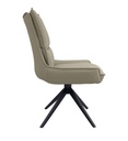 #CHAISE ROTATIVE 180° EN CUIR TAUPE-52958TA-MILANO CUIR