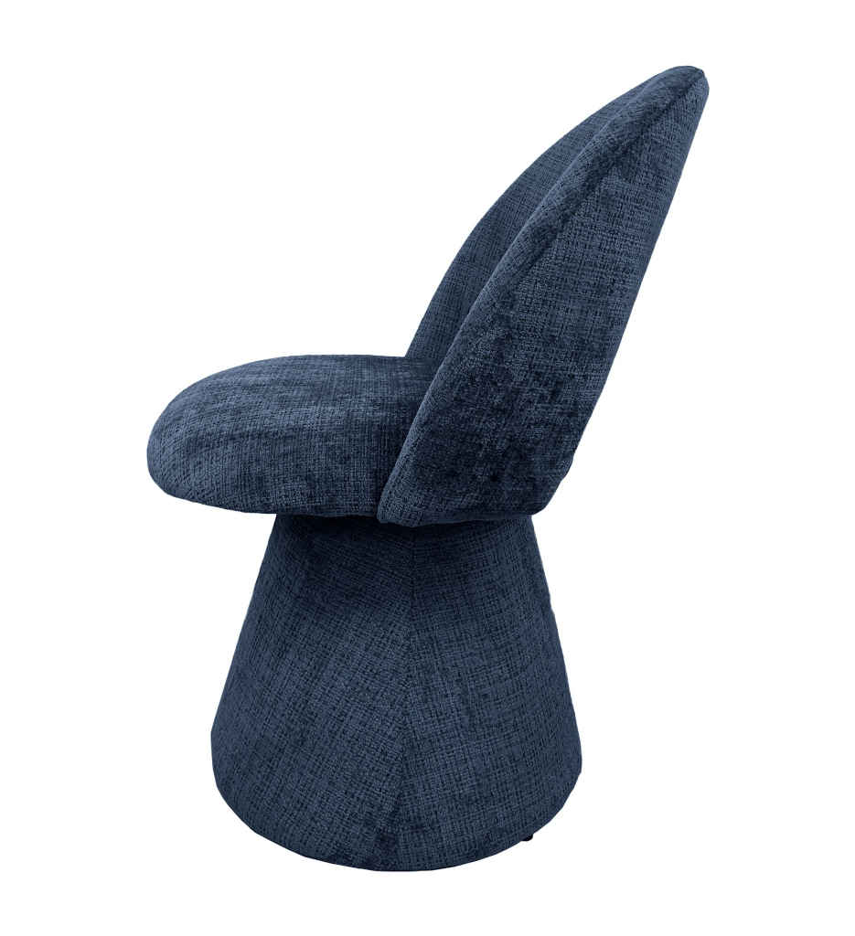 #CHAISE TISSU BLEU-ROTATIVE 180°-52962BU-CIRCUS