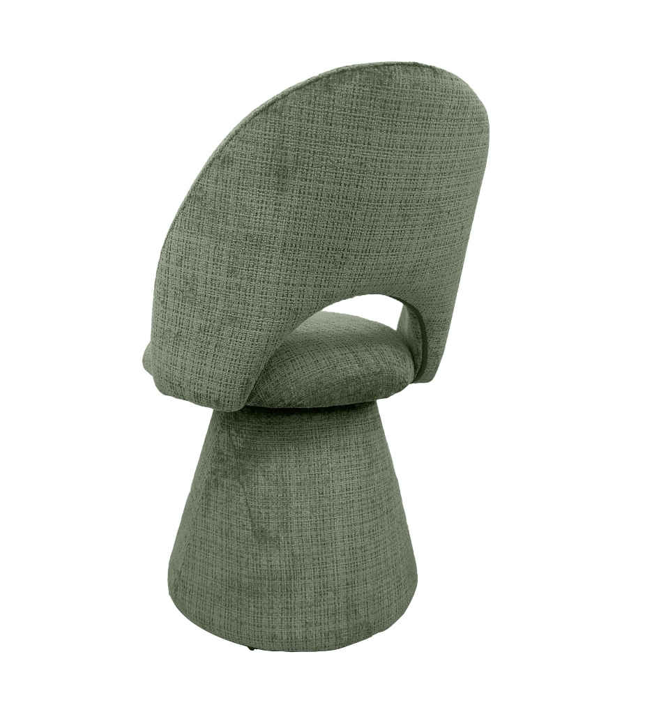 #CHAISE TISSU KAKI-ROTATIVE 180°-52962KA-CIRCUS