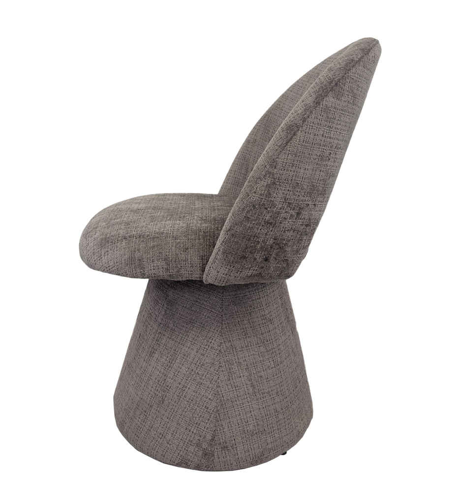#CHAISE TISSU TAUPE-ROTATIVE 180°-52962TA-CIRCUS