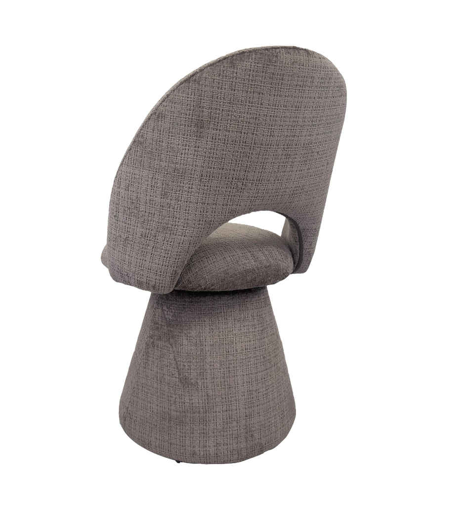 #CHAISE TISSU TAUPE-ROTATIVE 180°-52962TA-CIRCUS