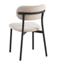 #CHAISE METAL NOIR-TISSU BEIGE CLAIR-18614LI  -CENTURION