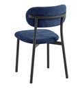 #CHAISE METAL NOIR-TISSU BLEU NUIT-18614BN -CENTURION