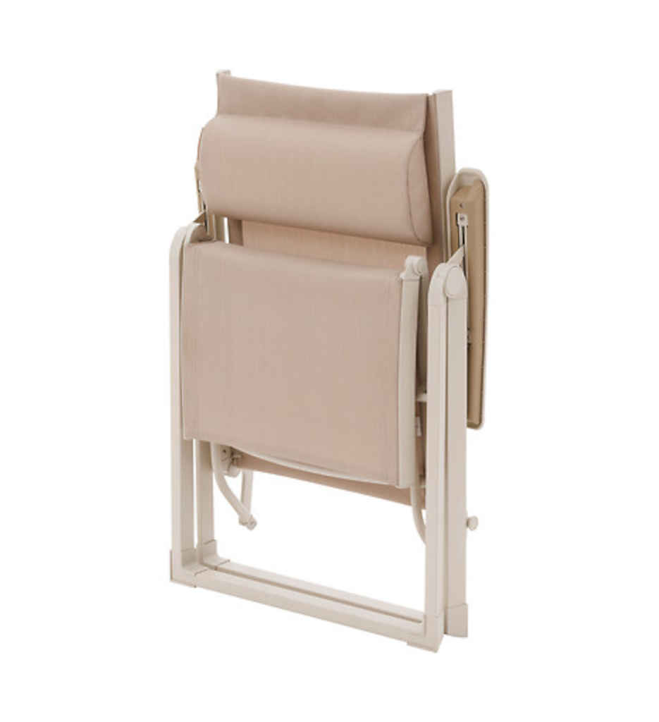 Fauteuil relax Decima aluminium lin argile 165835P