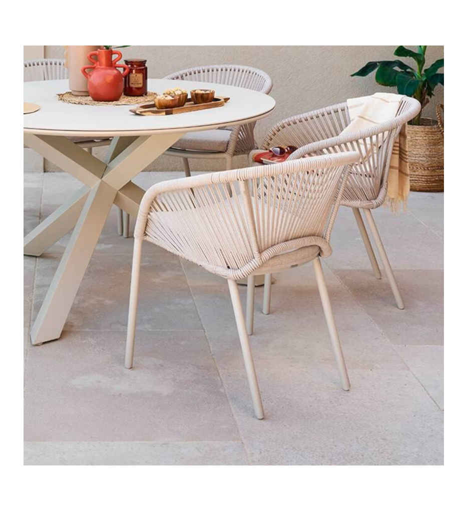 Fauteuil Oryon aluminium argile JJA 210551