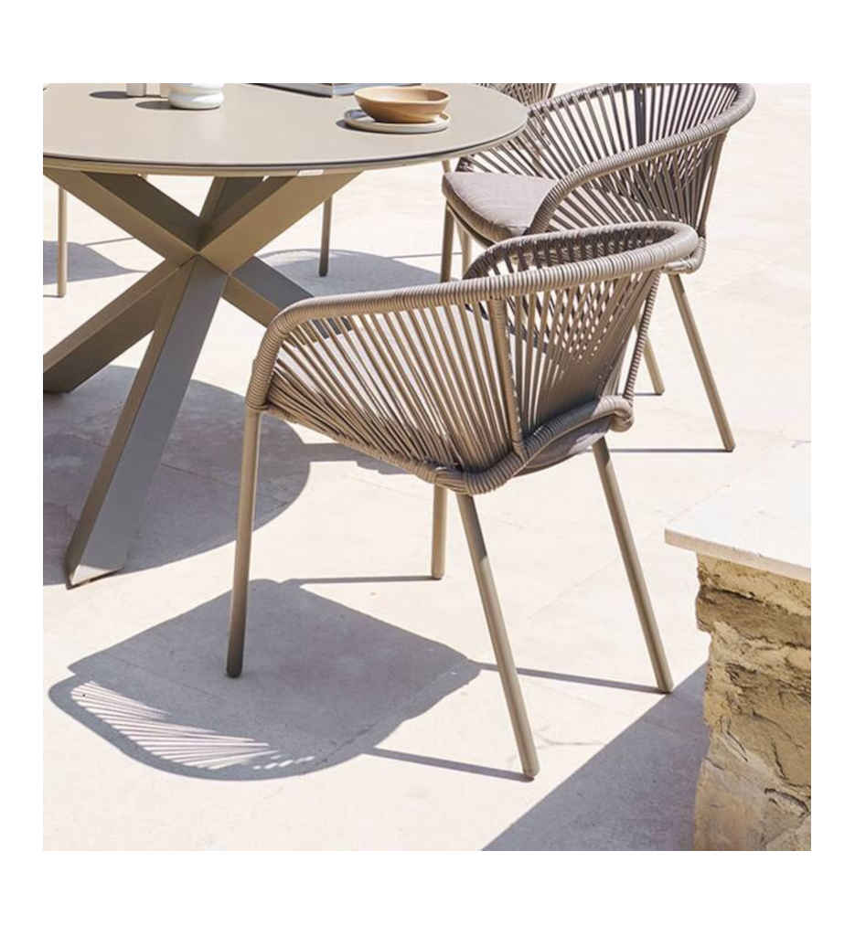 Fauteuil Oryon aluminium café JJA 210551C