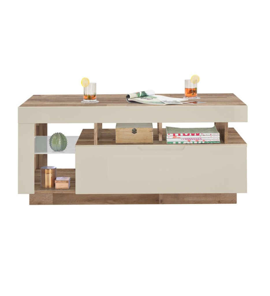 #Table basse rectangulaire SCORE beige