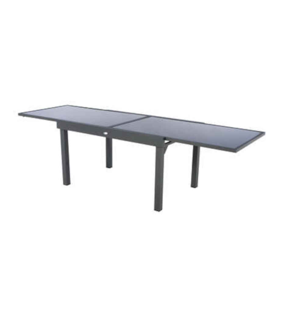 Table extensible Piazza 10 places verre trempé graphite JJA 139773