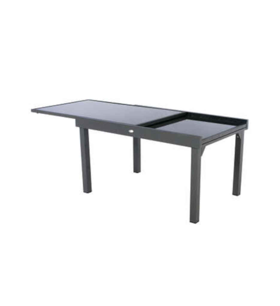 Table extensible Piazza 10 places verre trempé graphite JJA 139773