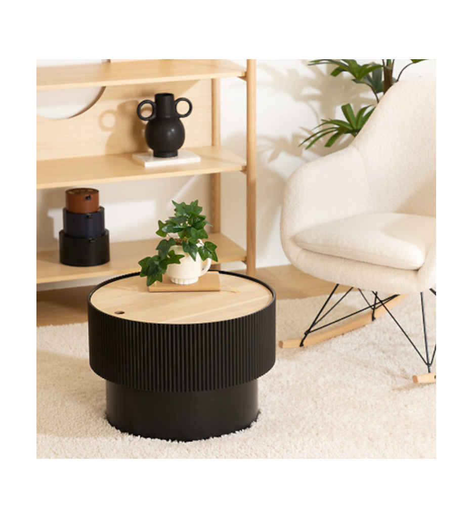 Table basse coffre Enola noir JJA 197741B