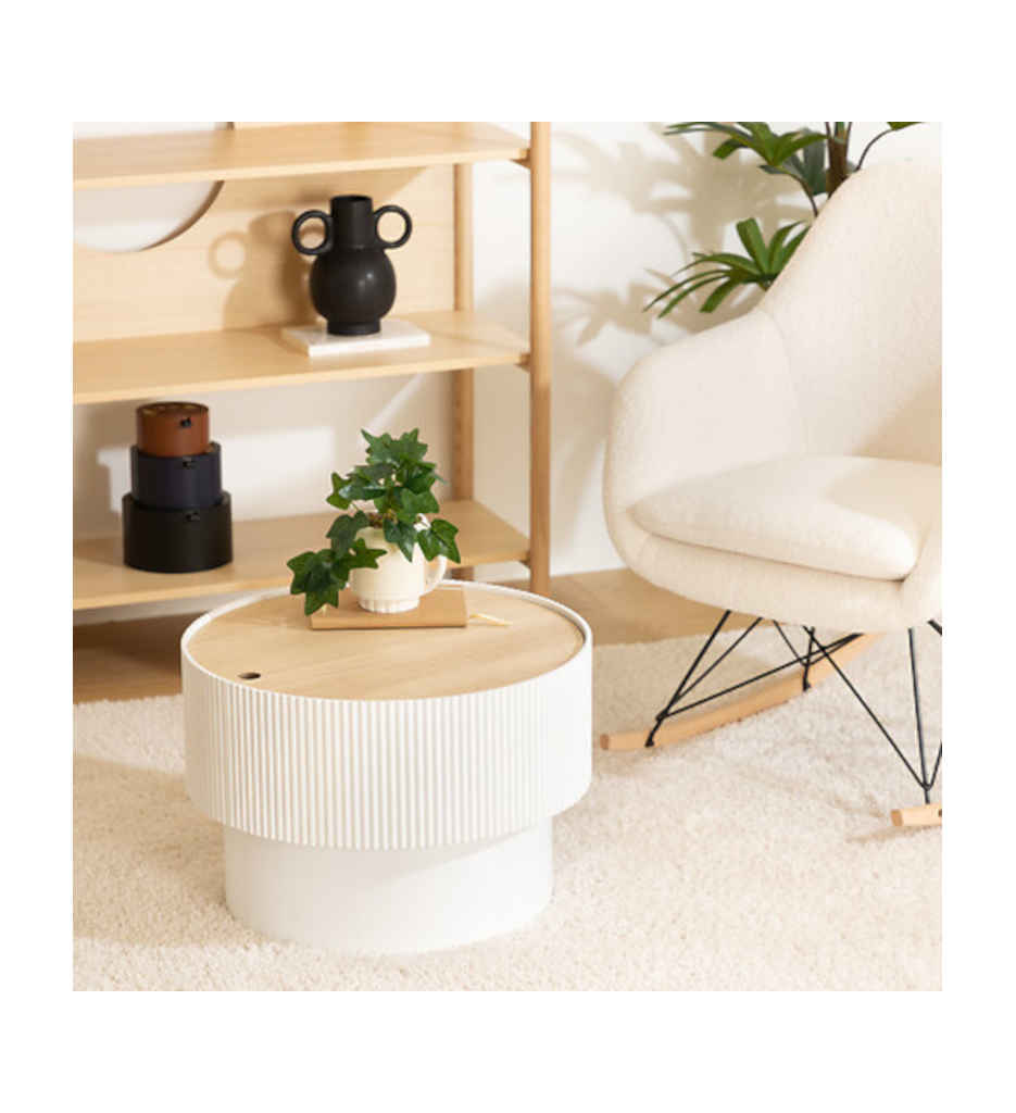 Table basse coffre Enola blanc JJA 197741A