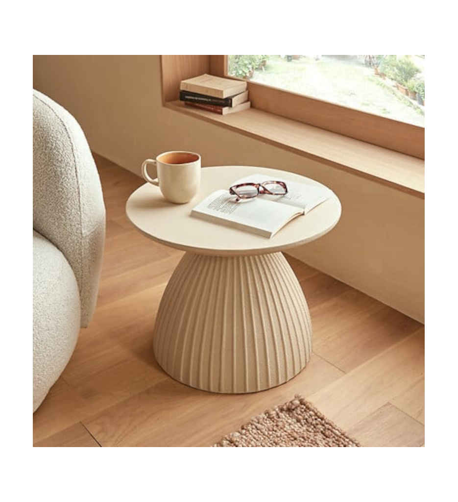 Table basse Fylis diam 50 cm magnésie ivoire JJA 206095