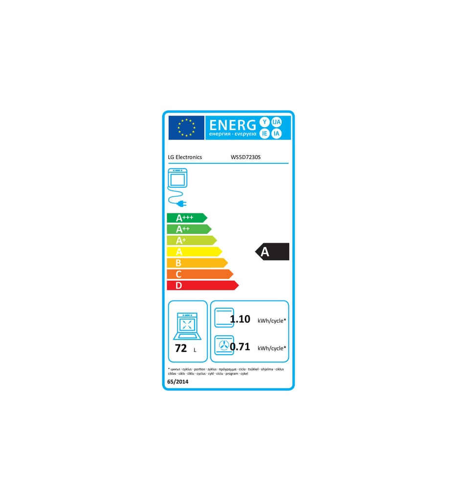 FOUR PYRO. AIRFRY 72L A °°°LG WS5D7230S