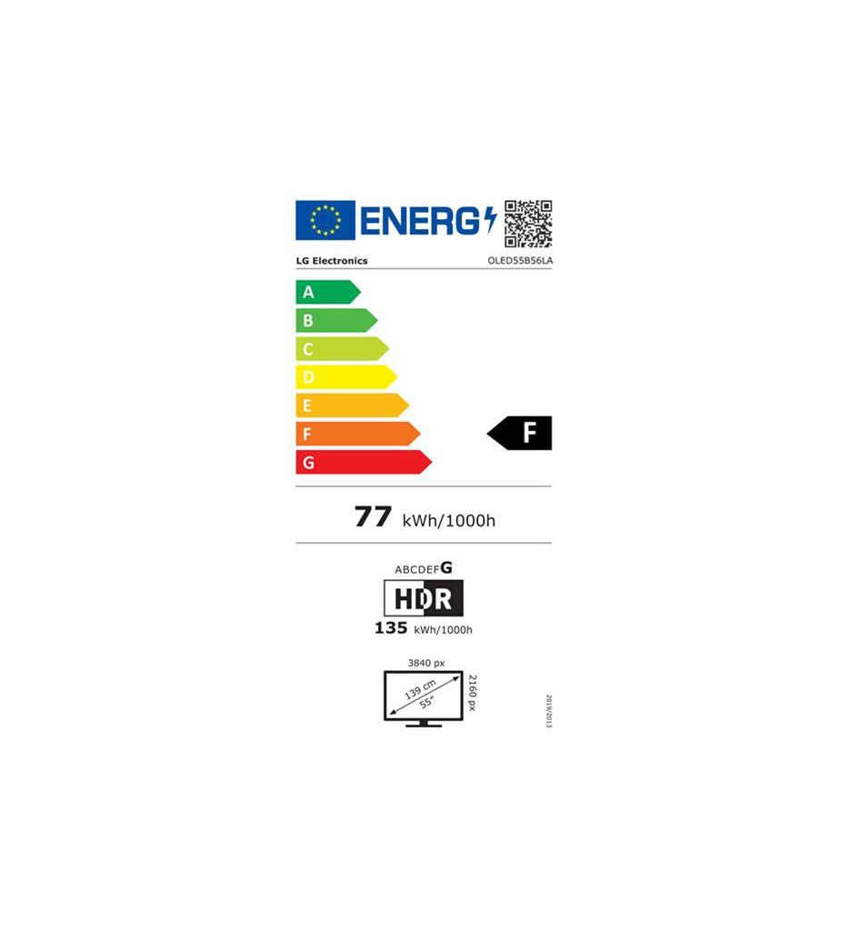 TV OLED 139CM F °°LG OLED55B56LA