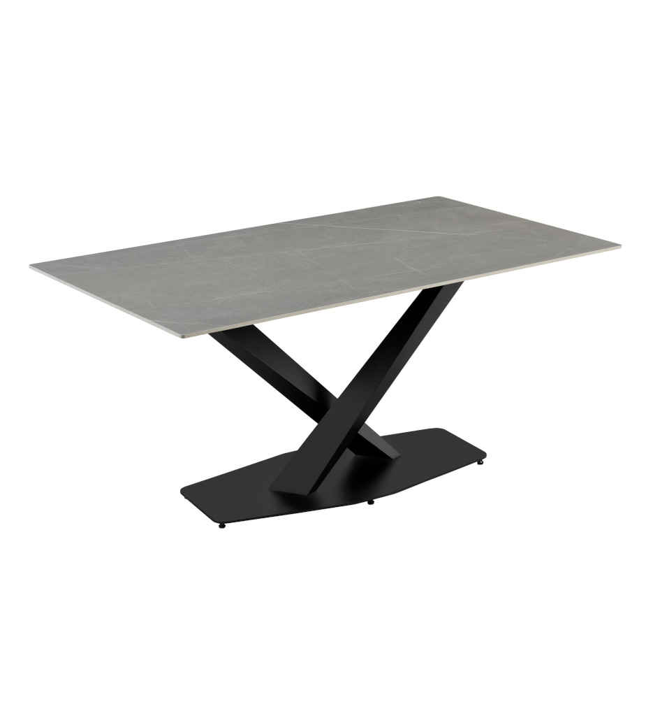 TABLE CERAMIQUE 160x90-18600GR-GRIS-ELLA