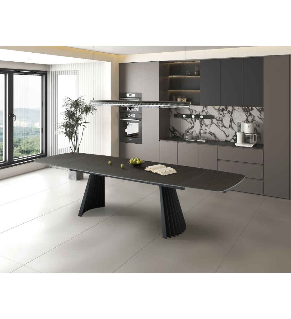 TABLE CERAMIQUE -200(300)/100CM-MARRON-27612MA-MARRIOT