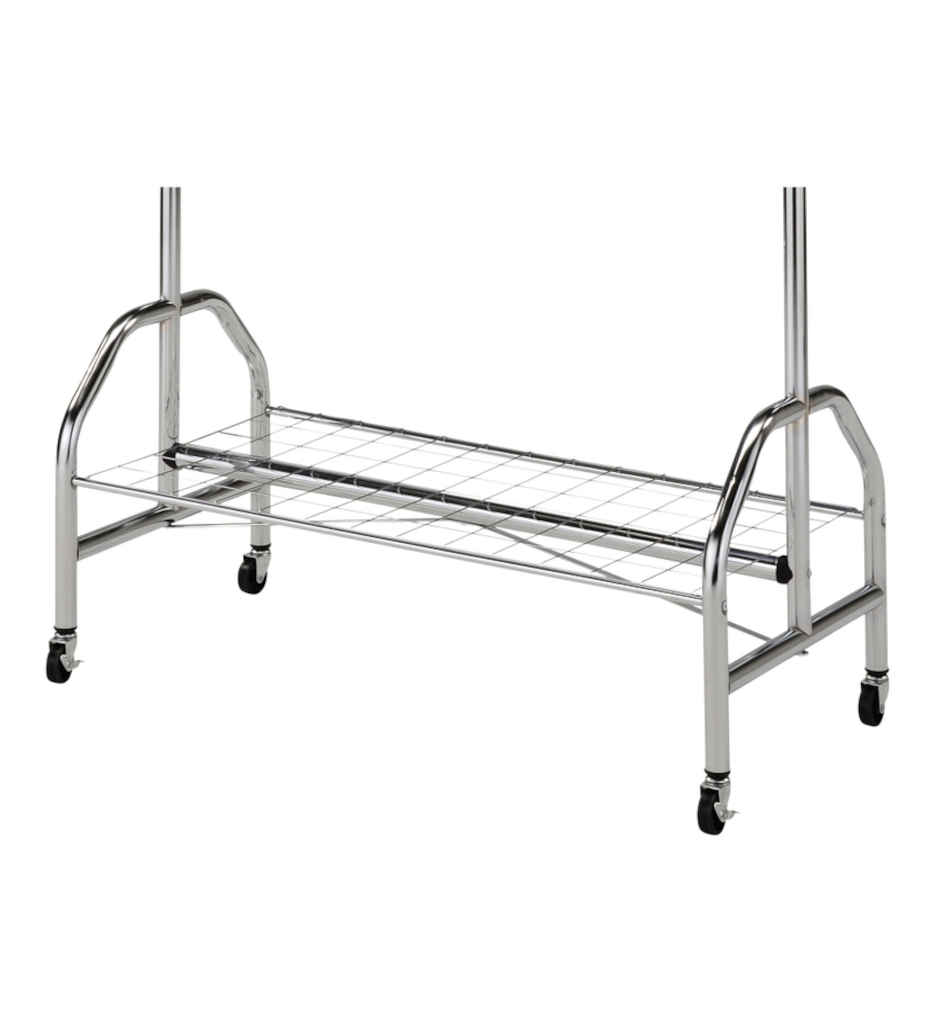 Portant simple à roulettes CHROME