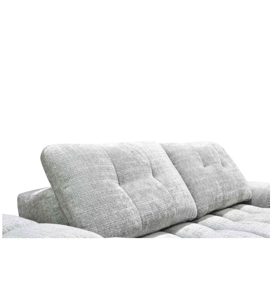 #CANAPE 3 PLACE-2 DOSSIER AVANCE/RECULE-2 RELAX ELECTRIQUE-2 TETIERE LIFTUP-DBS6U5DPJ00- 1886-2xEB46H-TISSU MS350-19B LIGHT GREY