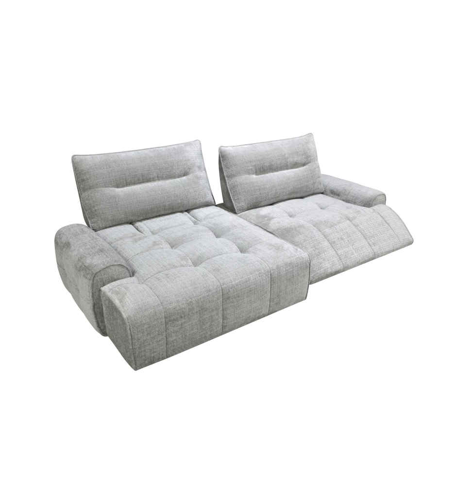 ANGLE GAUCHE MERIDIENNE XXL-2 DOSSIER AVANCE/RECUL & RELAX ELECTRIQUE-DBS5DPJ01-1935FT-EB44-TISSU COLORIS MS350-02B-FROSTY