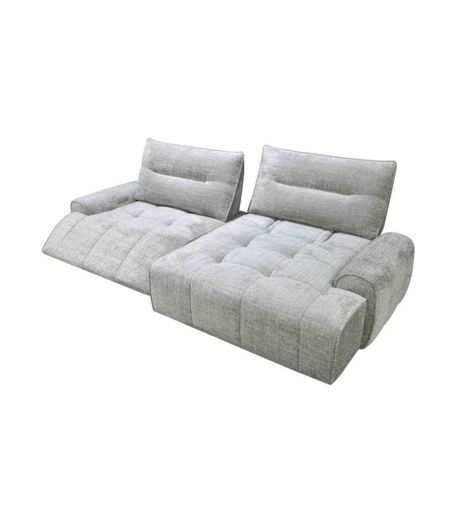 ANGLE DROIT MERIDIENNE XXL-2 DOSSIER AVANCE/RECUL & RELAX ELECTRIQUE-DBS5DPJ01-1935FT-EB44-TISSU COLORIS MS350-02B-FROSTY