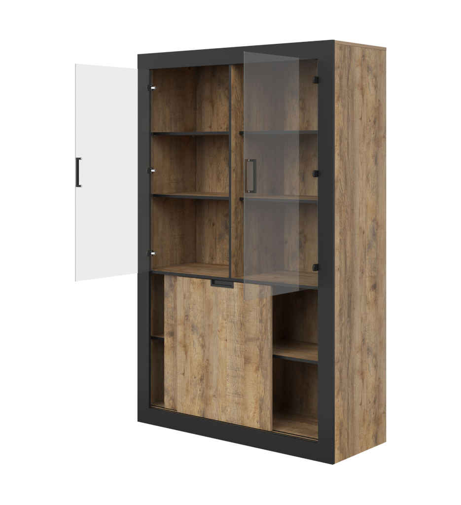 VITRINE 120CM -4 PORTES -24WSNZ12- TUDOR
