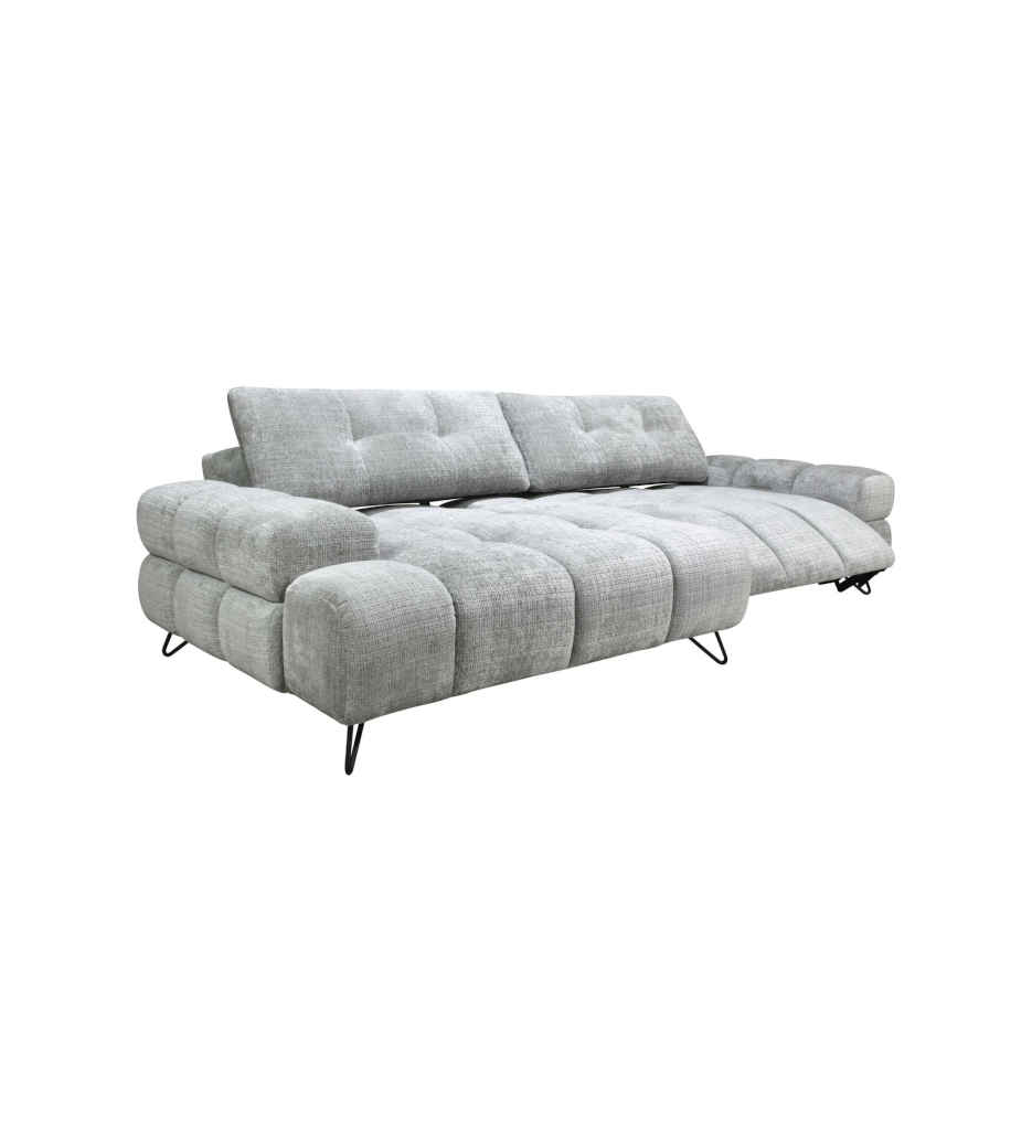 #ANGLE GAUCHE MERIDIENNE XXL-2 DOSSIER AVANCE/RECUL & RELAX ELECTRIQUE-DBS6U5DP00-1886- EB22-TISSU MS350-19B LIGHT GREY