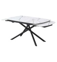 #TABLE CERAMIQUE-AV ALLONGE 140(200)*90 CM-BLANC-41262BL-OLIVIA