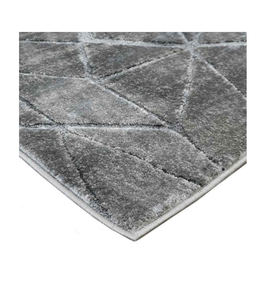 TAPIS SOFT TRIANGLES gris 140x200 AL 140299